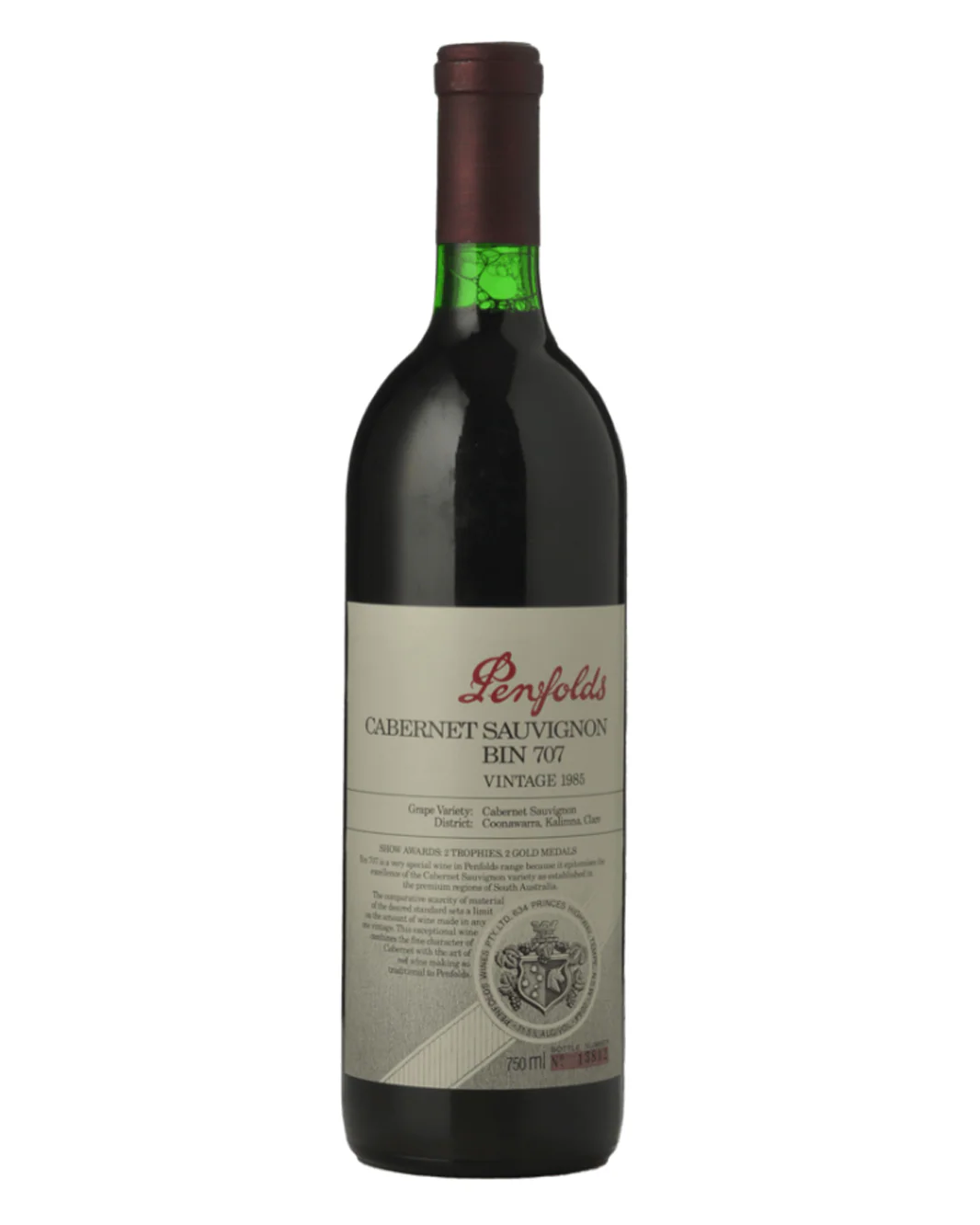1985 Penfolds Bin 707 Cabernet Sauvignon 750ml - Image 2