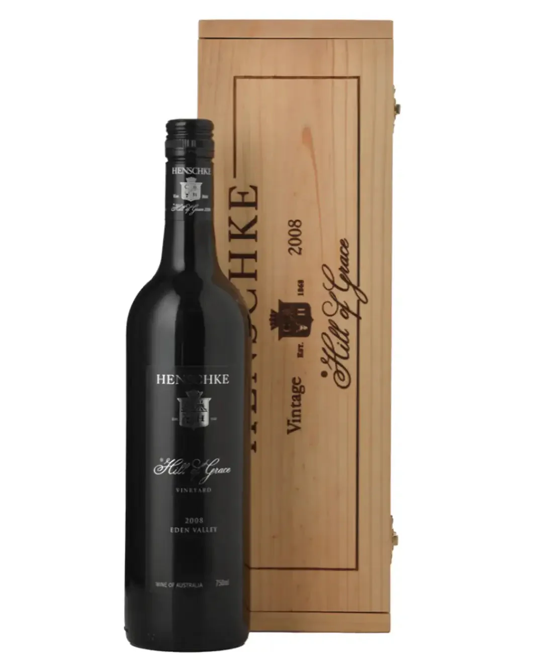 2008 Henschke Hill of Grace Shiraz 750ml Original Wooden Box - Image 2