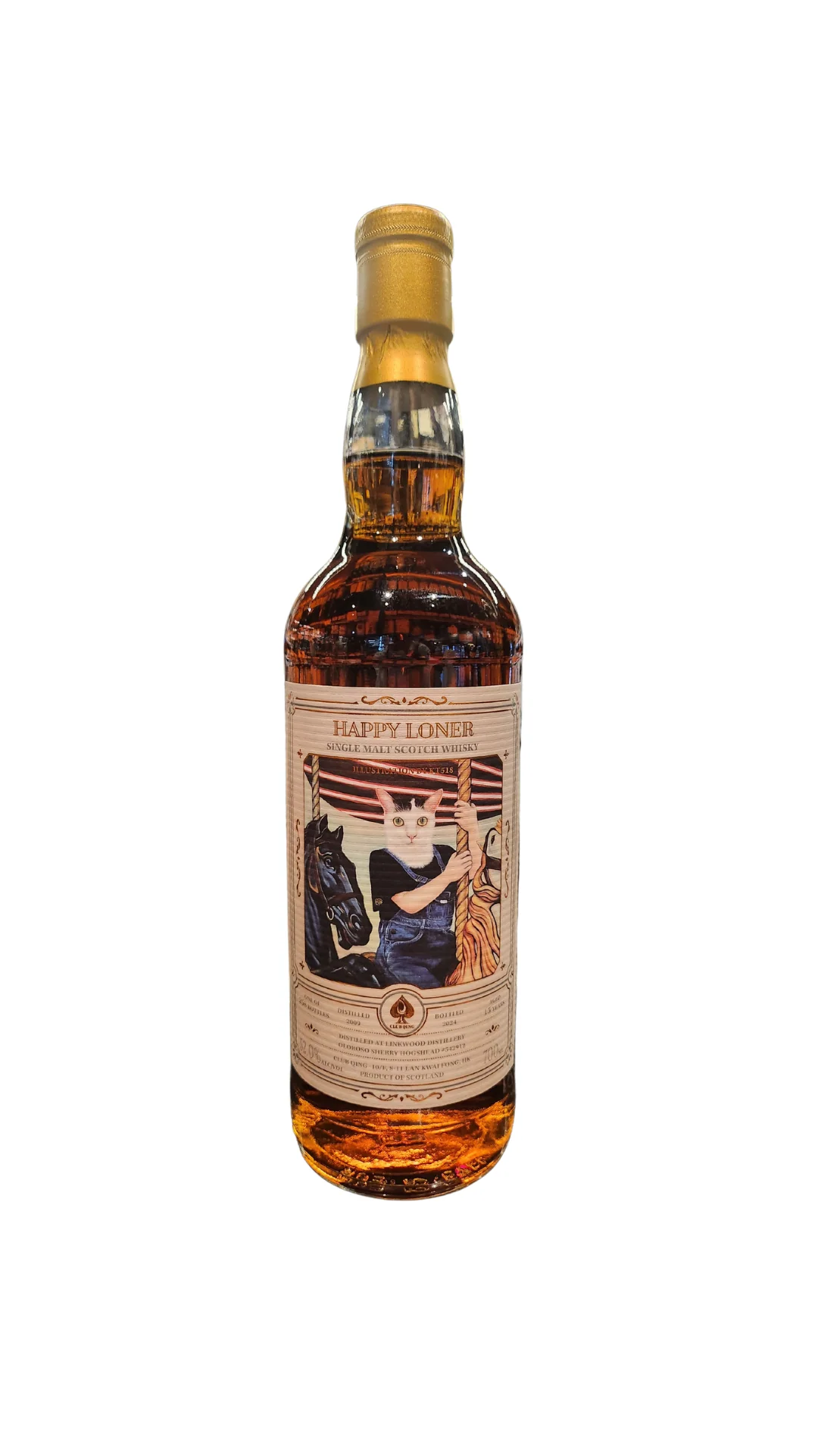 Linkwood 15 Year Old 2009-2024 “Happy Loner #4 - Precious Ride" by Club Qing 700ML